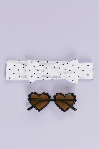 Sunglasses And Bow Set