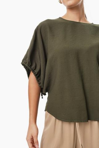 Ruched Sleeve Blouse