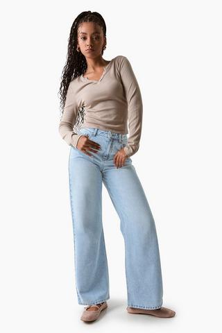 Rigid Wide Leg Denim