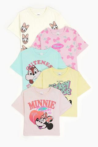 Minnie Mouse 5 Pack T-Shirts