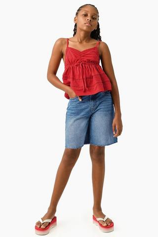 Denim Bermuda Shorts