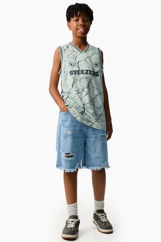 Denim Bermuda Shorts