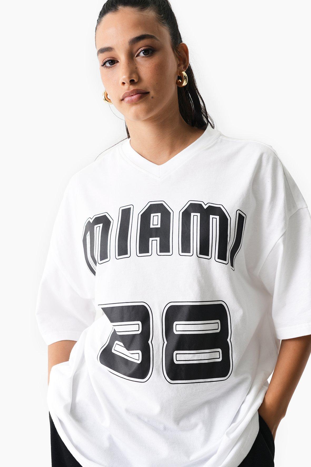 Oversized Cotton Graphic Sporty T Shirt