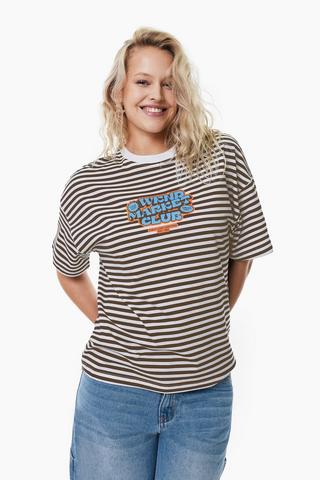 Stripe Oversized Boxy T-Shirt