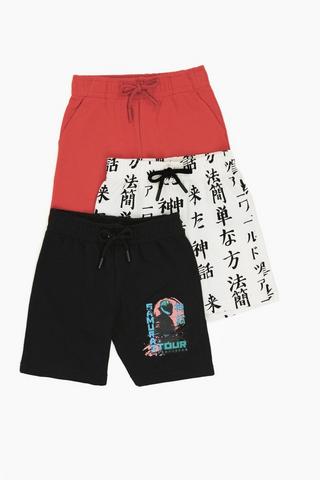 3 Pack Samurai Shorts