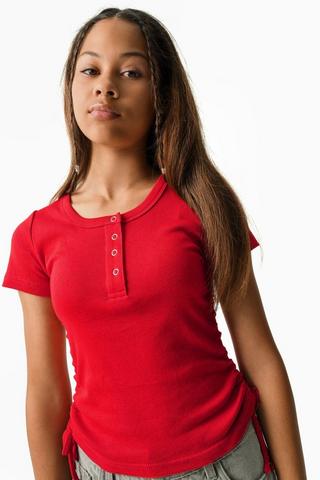 Fitted Side Ruche T-Shirt