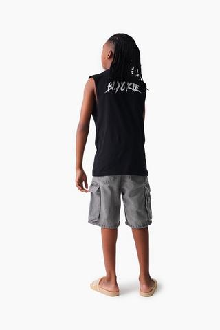 Cargo Denim Bermuda Shorts