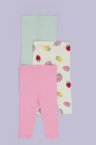 3 Pack Strawberry Leggings