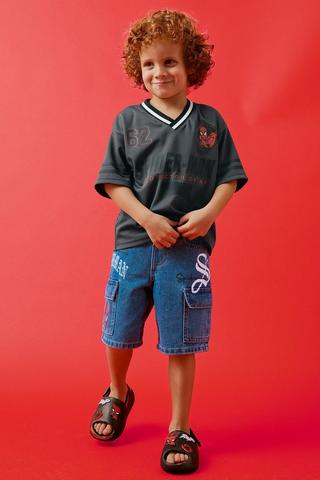 Spiderman Cargo Denim Shorts