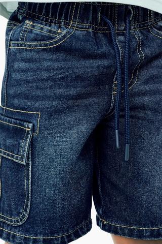 Denim Cargo Shorts