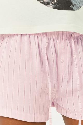 Stripe Pull On Shorts