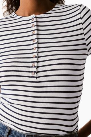 Stripe Henley Top