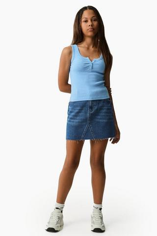 Denim A-Line Skirt
