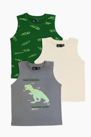 3 Pack Dino Vests