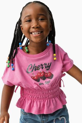 Rouged Boxy Peplum Top