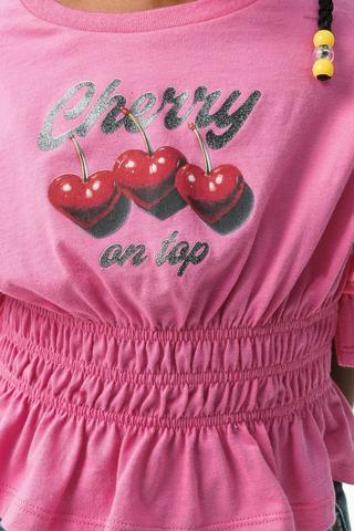 Rouged Boxy Peplum Top