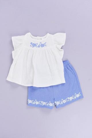 Peplum Top And Shorts Set