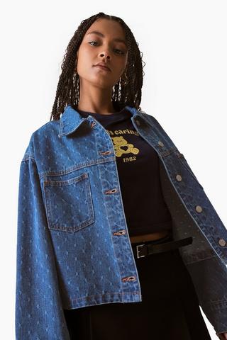 Textured Denim Jacket