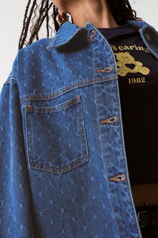 Textured Denim Jacket