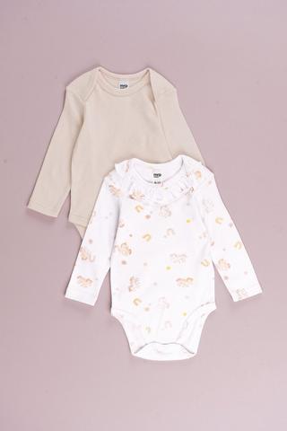 2 Pack Long sleeve Bodysuits
