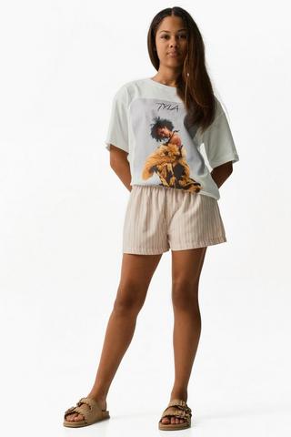 Stripe Pull On Shorts