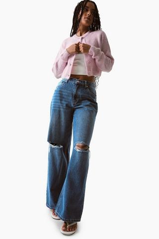 Elasticated Wide Leg Denim