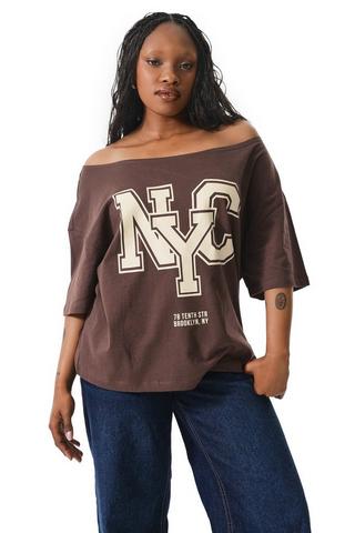 Off The Shoulder Boxy T-shirt