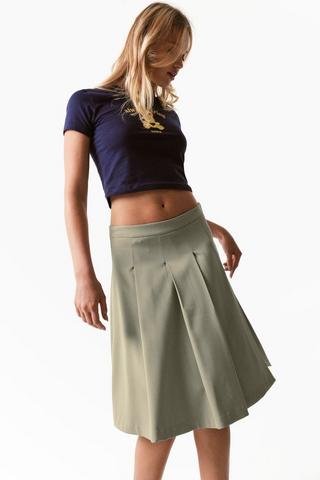 Pleated Midi Skirt