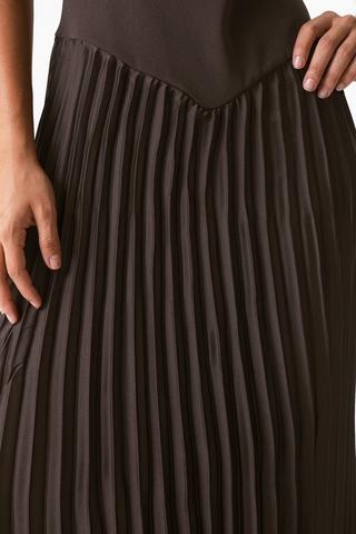 Pleated Drop Waist Dress