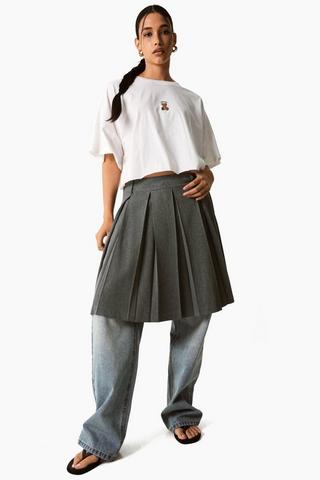Pleated Midi Skirt