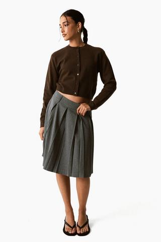 Pleated Midi Skirt