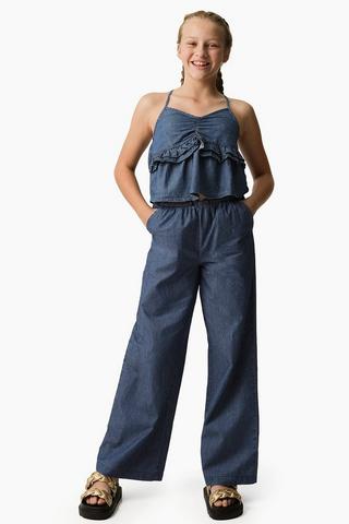 Chambray Pull On Pants