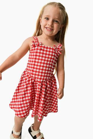 Checkered Fit And Flare Dress