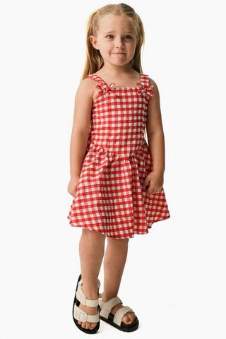 Checkered Fit And Flare Dress