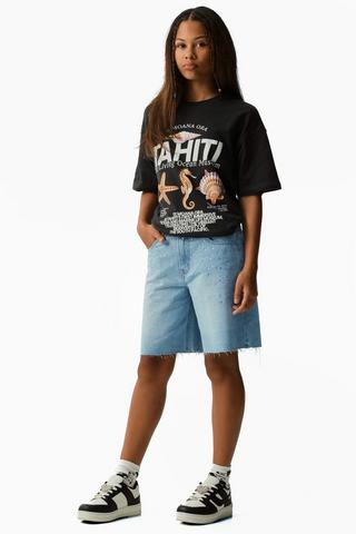 Denim Bermuda Shorts