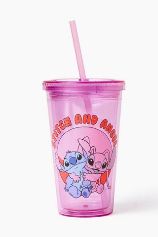 Stitch And Angel Straw Cup