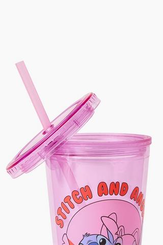 Stitch And Angel Straw Cup