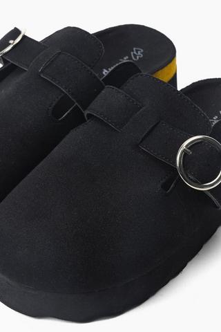 CLOG HEALTH PLAT SUEDE BLACK