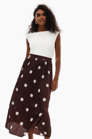 Pleated Midi Skirt