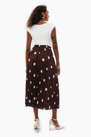 Pleated Midi Skirt