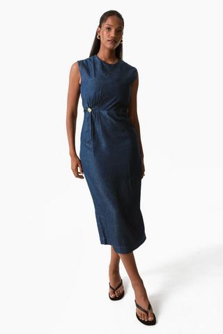 Denim Column Dress