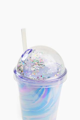 Tie Dye Straw Cup - 500ml