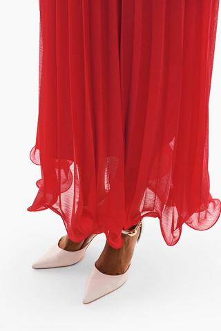 Pleated Midi Skirt