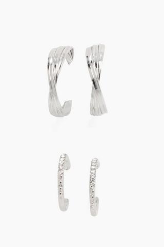 2 Pack Hoop Earrings