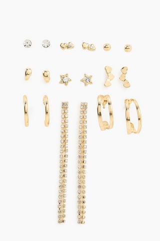 20 Pack Stud And Hoop Earrings