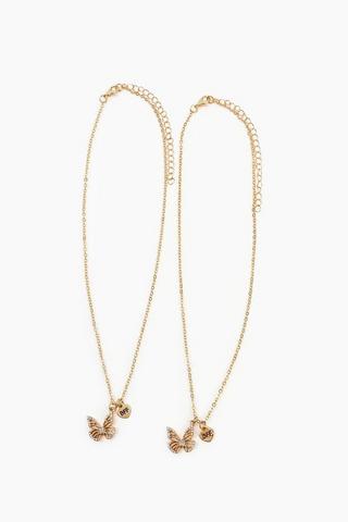 2 Pack Butterfly Necklaces