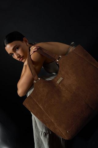 Suede Tote Bag