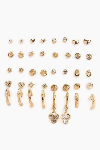 20 Pack Stud And Hoop Earrings