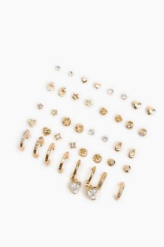 20 Pack Stud And Hoop Earrings