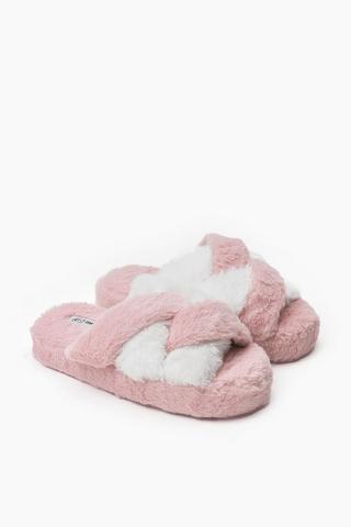 Crossover Fluffy Slipper